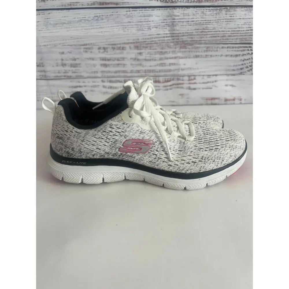 Skechers Women's Flex Appeal 4.0 sneakers White Pink Black Size 7